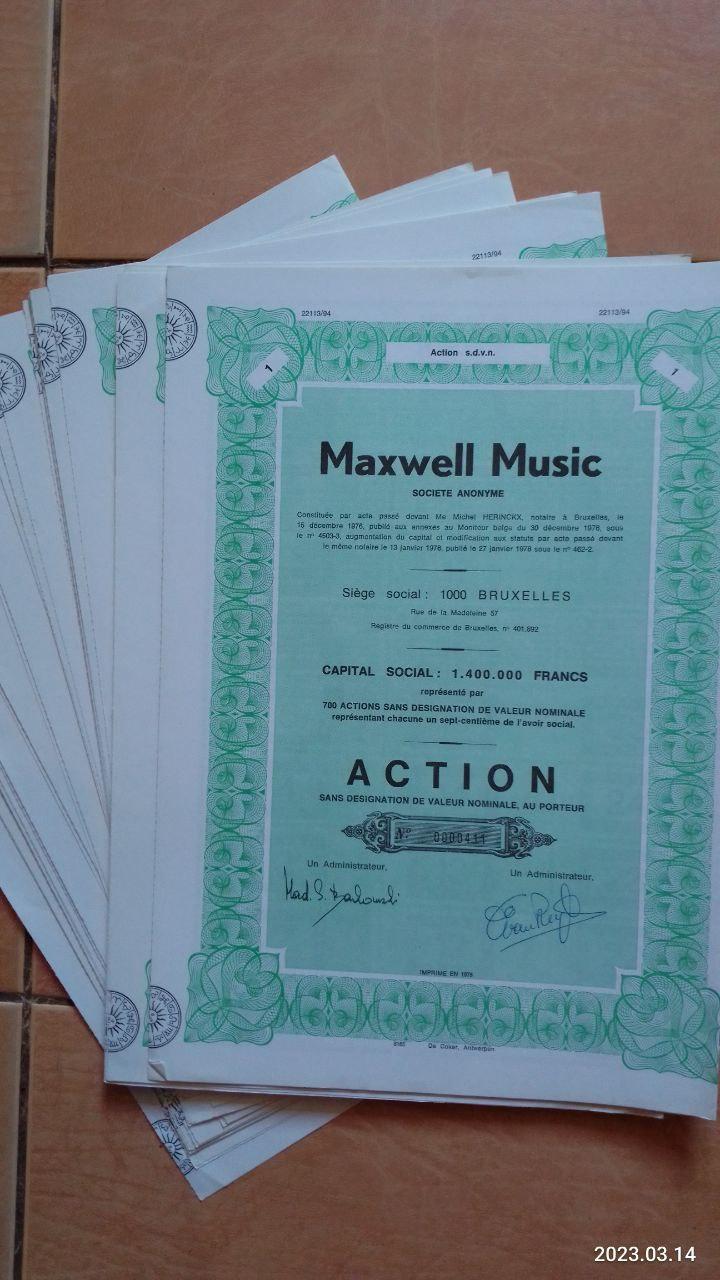 Акція. Maxwell music. 1978 рік  (Д-1.10)