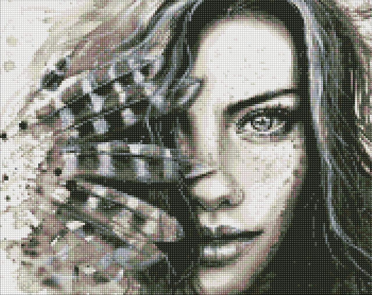 Алмазна мозаїка/вишивка Виразний погляд 40*50 см Ідейка AMO 7435, фото 1