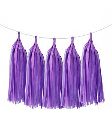 Пензлики тассел фіолетові, набір 5 шт., розмір 35 см