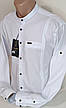 Чоловіча сорочка комір-стійка Fly Boys vds-0101 біла приталена однотонна Туреччина ошатна напівбатал, фото 8