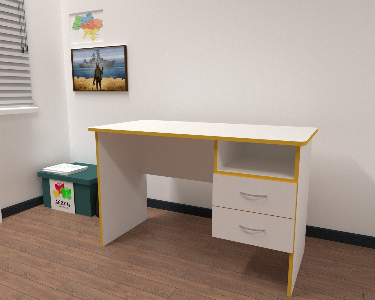 Стіл письмовий прямий, навчальний стіл НУШ ST-136, фото 1