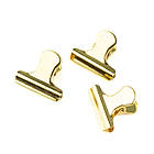 Канцелярський зажим біндер 23*26мм золото 1шт BIN016, фото 3