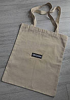 Эко-сумка шоппер плотная с усиленной ручкой телесного цвета