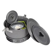 Туристичний антипригарний набір MA-131 Cooking Set для приготування їжі на відкритому повітрі на 4-6 осіб, фото 3