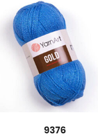Нитки пряжа для в'язання акрил з люрексом/метанітом GOLD YarnArt Голд ЯрнАрт № 9376 - блакитний