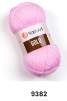 Нитки пряжа для вязания с люрексом/метанитом GOLD YarnArt Голд ЯрнАрт № 9382 - розовый
