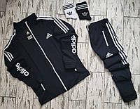 Спортивный костюм Adidas Адидас комплект 4 в 1( Кофта, штаны и 2 пары носков) 5 цветов