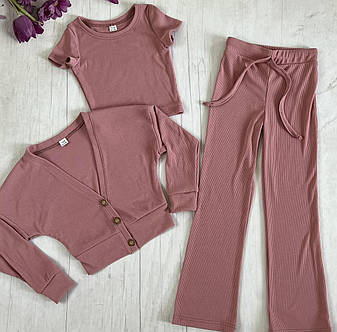 Костюм для дівчинки рубчик трійка Єсенія | на ріст 140, 146р., фото 2