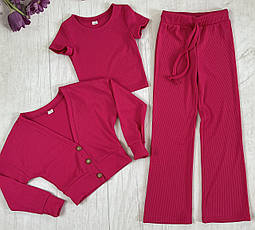 Костюм для дівчинки рубчик трійка Єсенія | на ріст 140, 146р., фото 4