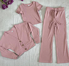 Костюм для дівчинки рубчик трійка Єсенія | на ріст 140, 146р., фото 3