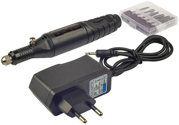 Бормашина Kaisi Mini polisher (набір насадок для шліфування, регулювання 3000-20000 об/хв, 220V), фото 1