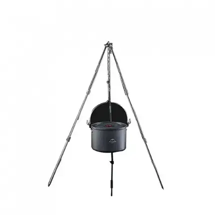 Тринога для казана розбірна алюмінієва в чохлі Light tripod silver MA-92, фото 1