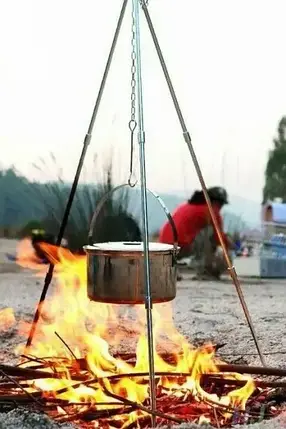 Тринога для казана розбірна алюмінієва в чохлі Light tripod silver MA-92, фото 3