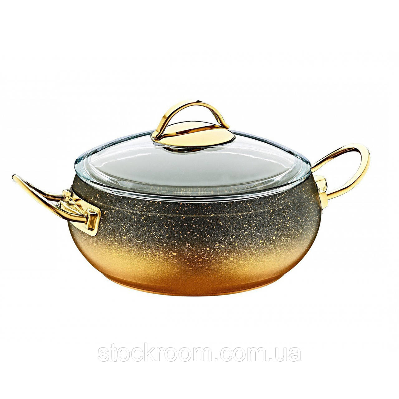 Каструля 2 л (18 х 8 см) O. M. S. Collection з а/п покриттям, арт. 3141 золото