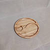 Менажниця дерев'яна дошка для подачі страв кругла на 3 секції і дошка для піци в одному з ясеня, фото 5