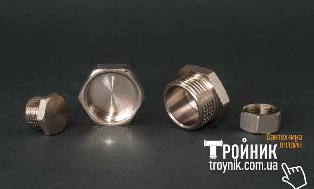 Заглушки різьбові латунні зовнішні і внутрішні RS-K, ASCO Armatura, Valtec, STA Заглушки різьбові латунні зовнішні і внутрішні RS-K, ASCO Armatura, Valtec, STA