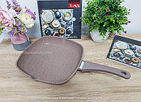 Сковорода-гриль 28 см (2,7 л) с антипригарным покрытием O.M.S Collection арт. 3212 коричневый