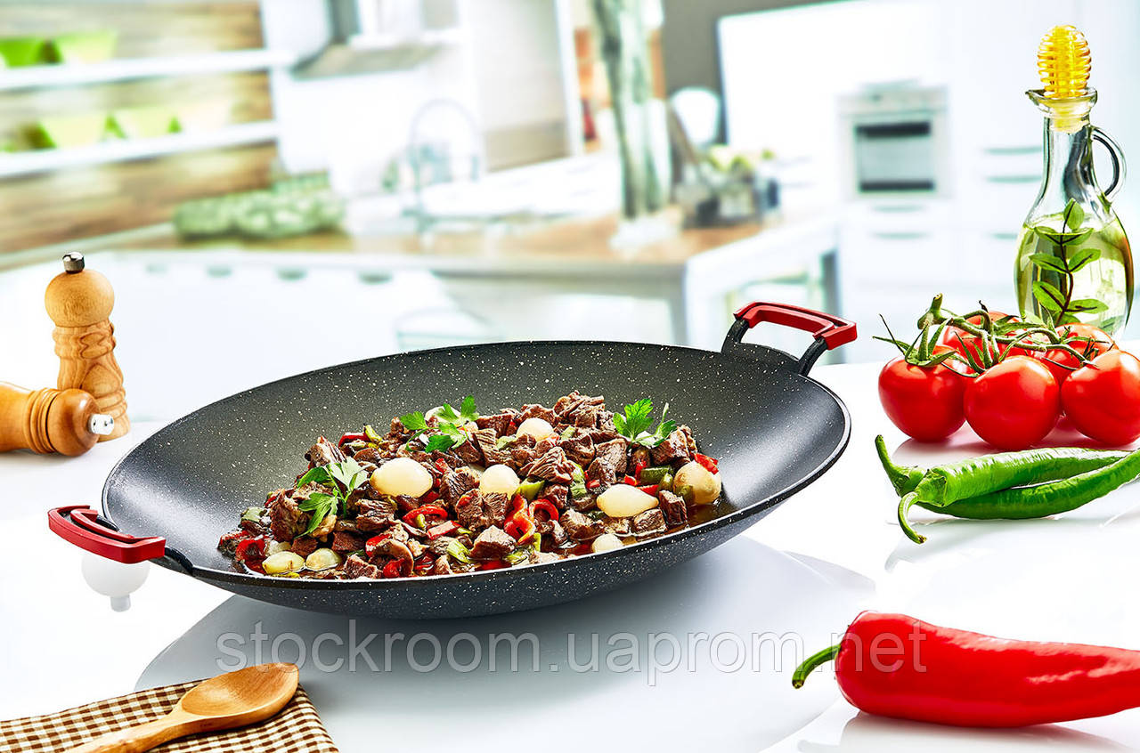 Сковорода - WOK турецька 40 см з а/п покриттям, O. M. S Collection.арт. 3225 чорний