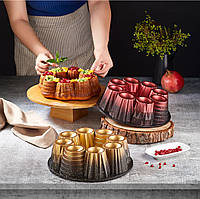 Форма для выпечки кекса с антипригарным покрытием 25 х 7.5 см O.M.S. Collection 3280 черно-золотой