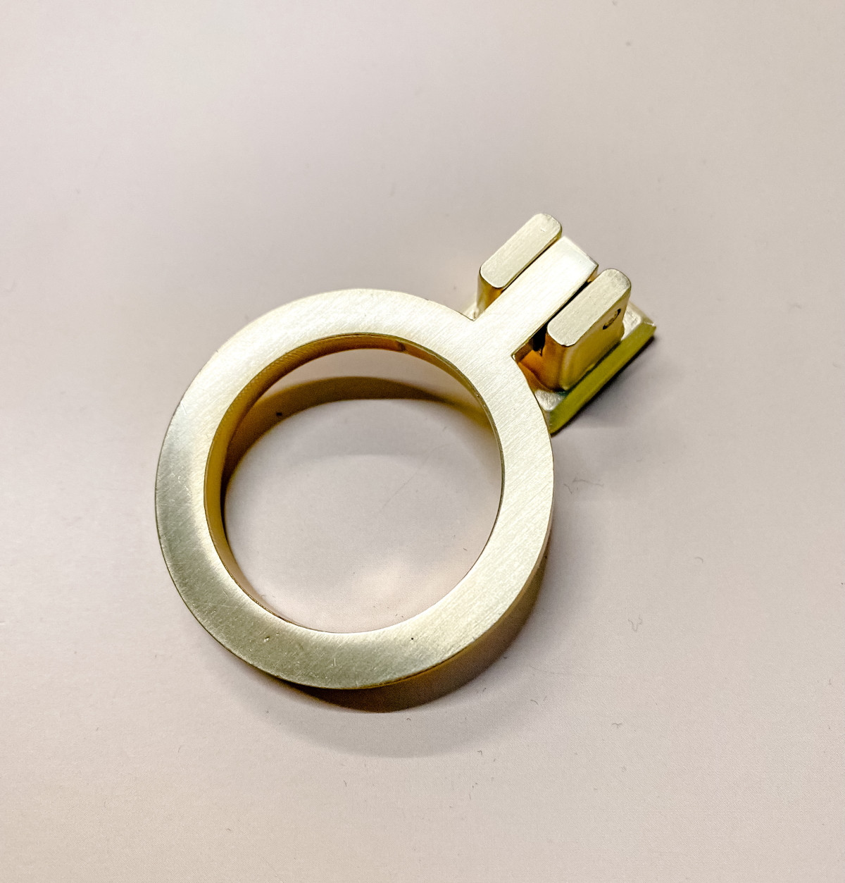 Ручка кільце сучасна класика RK-B962 Gold Brass латунь d=44 мм