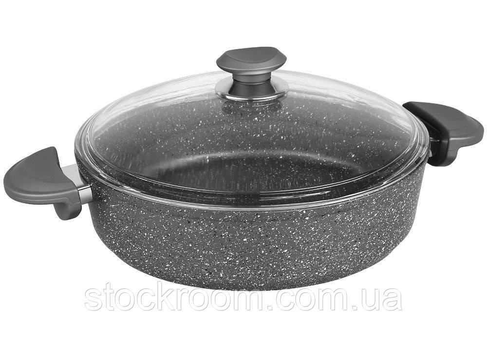 Сотейник 2,3 л (22 х 7,5 см) з антипригарн.гранітним покриттям, OMS. Collection (Туреччина), арт. 3310-22 сірий