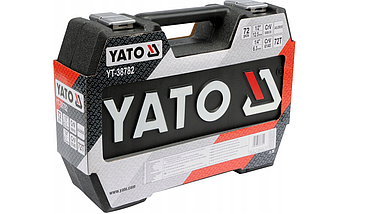 Набір інструментів торцеві ключі та насадки Yato YT-38782 72 ел., фото 3