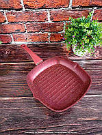 Сковорода-гриль 28х28 см (2,7 л) с антипригарным покрытием OMS (Турция) арт. 3212 красная