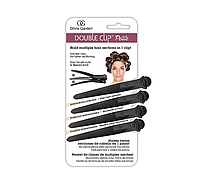 Зажимы для волос Olivia Garden Double Clip Petite чёрные, 4 шт (OGID0735)