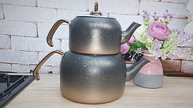 Чайник подвійний 1,2/ 2,5 л, OMS Collection (Туреччина), арт. 8250-L bronze