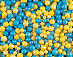 Посипка кондитерська Перлина жовто-блакитна 1 кг.