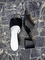 Черные кожаные мюли 35-22.5см (4021 - 2999)