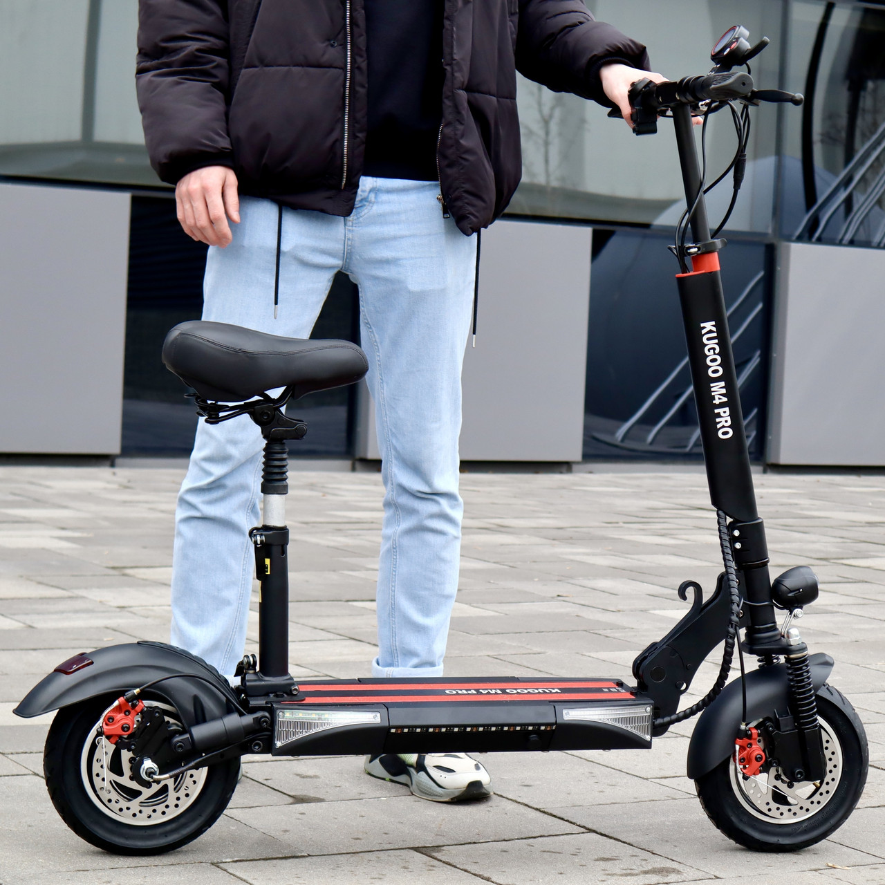 Электросамокат с Сиденьем KUGOO M4 PRO 48V 1000W + Усиленный ...
