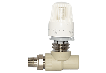 ППР Кран радіатор з термоголовкою прямий FADO 20х1/2, фото 1