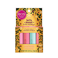 Набор бальзамов Let's Toast to the Holidays 4-Pack Lip Balm от EOS