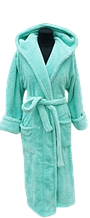 Халат жіночий з капюшоном Soft - бірюзовий
