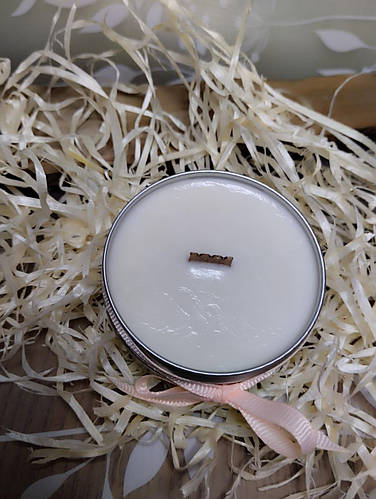 Купить Контейнерная свеча из соевого воска молочный цвет 100 мл с ...