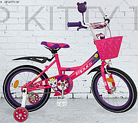 Детский двухколесный 16 Kitty SP Impuls Kid (2023) велосипед для девочки (пластик крыло) new