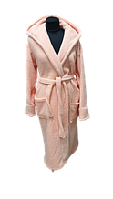 Халат жіночий з капюшоном Soft - світло персиковий