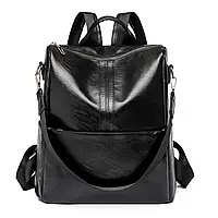 Рюкзак жіночий міський еко-шкіра 35 * 30см чорний (5-0026)