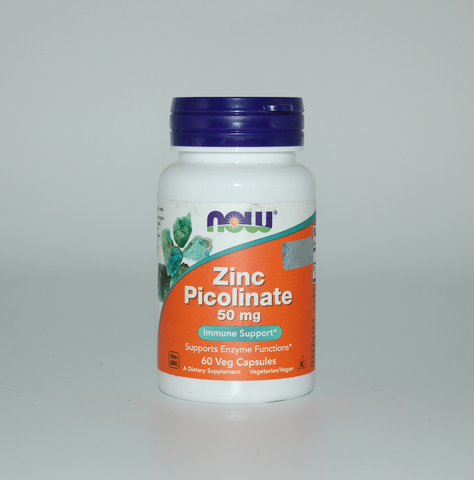 Цинк піколінат, Zinc Picolinate, Now Foods, 50 мг, 60 капсул