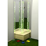 Бульбашкова колона для сенсорної кімнати з квадратним пуфом, фото 3