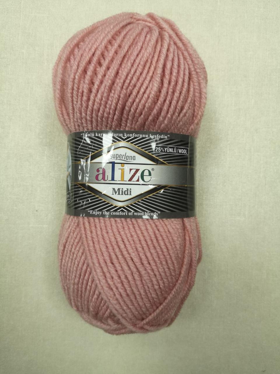 Пряжа Alize Superlana midi Суперлана міді колір 161, 1 моток 100г, фото 1