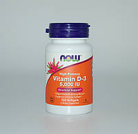 Витамин Д3, Vitamin D-3, Now Foods, 5000 МЕ, 120 капсул