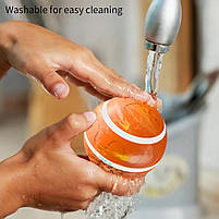 Інтерактивна USB іграшка для собак м'ячик на пульті управління AUTO PET TOY BALL помаранчевий 8 см, фото 8