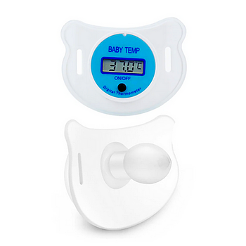 Соска-термометр дитяча BABY TEMP NJ-347, Блакитна / Електронний градусник-соска для дітей / Пірометр