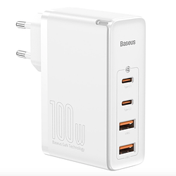 Зарядний пристрій Baseus мережевий GaN2 Pro Q.C 2C + Charger Type-C Cable 100 W White (CCGAN100UE)