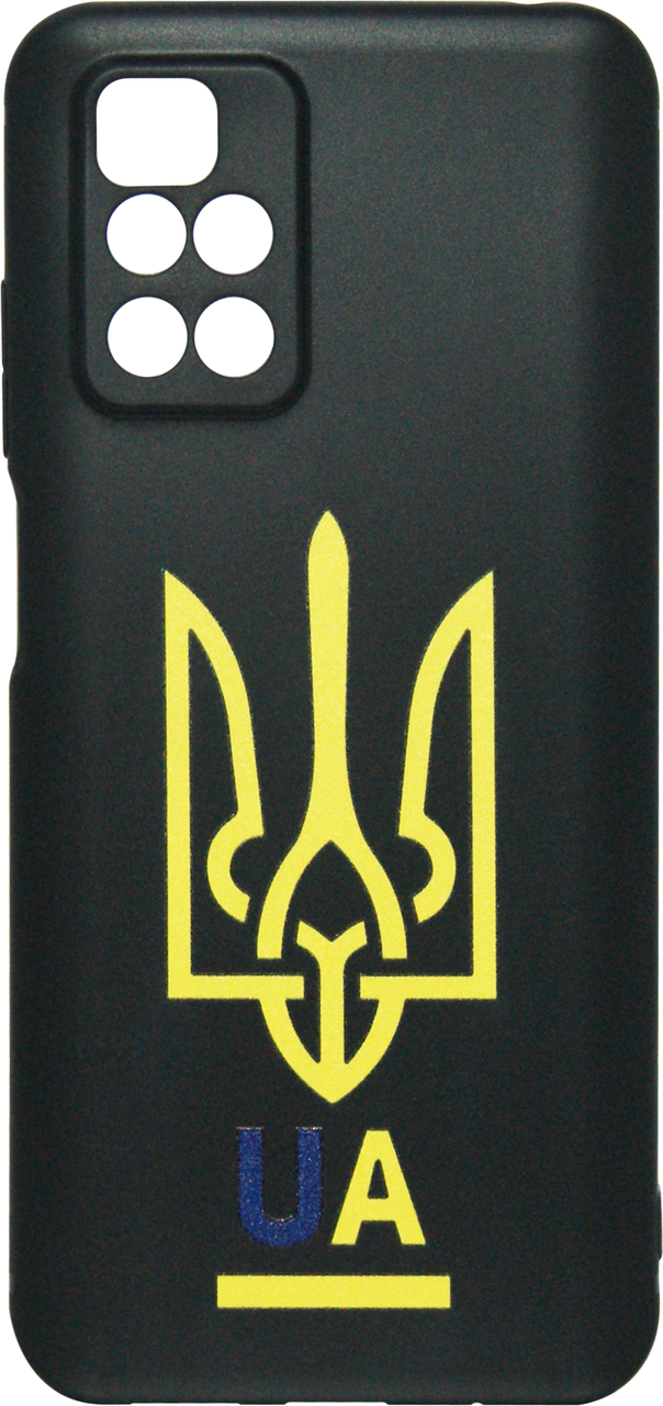 Силікон Xiaomi Redmi 10/Note 11 4G CN Чорний Ukraine Case