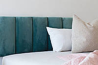 Декоративная мягкая бархатная панель плитка модульное мягкое изголовье кровати 20 * 40 * 5 см Зеленый