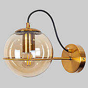 Бронзове бра з 15см кулею (61-J2017-1 BRZ+BR)