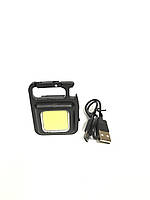 Портативный светодиодный фонарик брелок с магнитом и карабином 500mAh (type c charge)